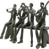Goodsright Decor Musician Figurines Home Decor, Abstract Jazz Band Statues and Sculpture, Creative Desk Decoration for Office Living Room, Resin 12''