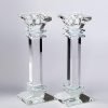 Goodsright Decor Crystal Candle Holders Set of 2-8" Tall Crystal Candlestick Holders - Ultra Elegant & Modern Centerpiece Home D??cor