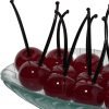 Goodsright Decor Murano Glass Lifelike Cherries, 5 PCS, 3" Tall, Fruit Decor, Faux Fruit, Made in Italy