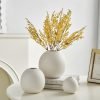 Goodsright Decor Ceramic Vase Set of 3 for Modern Home Decor, Boho Vase White Round Vase Minimalist Decorative Vase for Table Centerpiece Wedding Dining Living Room Office Entryway Coffee Table Decor