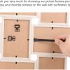 Goodsright Decor Picture Frames 4x6 inch (10.2x15.2cm) 9 Opening Wooden Picture Frames Collage Wall Decor Natural and White