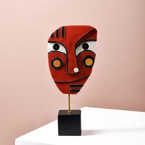 Goodsright Decor 4 PCS - Handcrafted Statues Resin Abstract Sculpture for Home Decor Modern,African Art Tribal Figurines Decorations Items Accents Influencer Picks for Bookshelf,TV Stand,Living Room,Nightstand