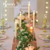 Goodsright Decor Glass Candle Holder Candlestick Holders: Taper Candle Holders 8Pcs Candle Stick Candle Holder, Clear Tall Candle Holders for Table Centerpiece Wedding Christmas Holiday Party Decorations??