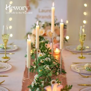 Goodsright Decor Glass Candle Holder Candlestick Holders: Taper Candle Holders 8Pcs Candle Stick Candle Holder, Clear Tall Candle Holders for Table Centerpiece Wedding Christmas Holiday Party Decorations??