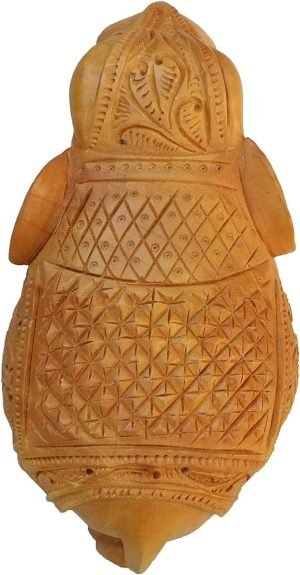 Goodsright Decor Handcrafted Beautifully Designed Wooden Carving Elephant (6 x 7 inches) for Home & Office Decoration