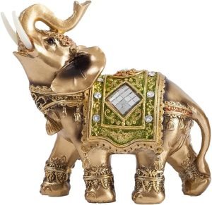 71iSNm5eBAL._AC_SL1500 Goodsright Decor Elephant Houseware Decoration Ornament Thailand Resin Handicraft Elephant New Houseware Three Elephants (Color : 01, Size : (14 * 6 * 14cm))
