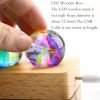 Goodsright Decor 7 Chakra Natural Healing Spheres with LED Wooden Stand 40mm Crystal Quartz Stones for Meditation Positive Energy Night Light Decoration Balls Set for Home