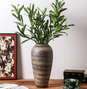 71l5lFIKQ1L._AC_SL1410 Goodsright Decor Large Ceramic Vase, 13 inch Black Farmhouse Vase,Pottery Decor,Decorative Vases for Home Decor,Rustic Vase,Terracotta vase,Distressed vase