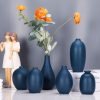 Goodsright Decor Navy Blue Ceramic Small Vases for Decor,10 Pack Blue Tiny vases for Flowers, Boho Small vases for centerpieces, Mini Bud Pampas Grass vases for Decor, for Coffee Table Entryway Bookshelf