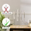 Goodsright Decor Candle Holder Set of 6 for Table Centerpiece, Candlestick Holders for Wedding Christmas Living Room Centerpieces Decor, Clear Candle Stick Holders, Acrylic Fit for LED Candles