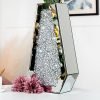 Goodsright Decor Crushed Diamond Mirrored Flower Vase Large Glass Vase Modern Crystal Decorative Mirror Vases Stunning Luxury Tall Floor Vase for Centerpieces Flowers Home Decor, Silver, 14" H. Can??t Hold Water.