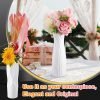 Goodsright Decor 24 Pcs Plastic Flower Vase White Bud Vase Ceramic Look Plastic Vases for Centerpieces Unbreakable Floral Vases Bulk for Home Office Table Living Room Decor