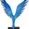 Goodsright Decor Abstract Eagle Sculpture Statue Resin Art Figurine Home Decorations for Living Room Book Shelf TV Bar Cabinet Desk Table Top Ornament (Marble Blue B)