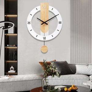 Goodsright Decor Wall Clock,Decorative Wall Clocks,Silent Quality Quartz Wall Clock Battery Operated,Large Wall Clock for Living Room,Kitchen,Home,Bathroom,Bedroom Wall Decor,15x21.5inch