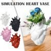 Goodsright Decor Resin Vase Planter, Decorative Heart Vase - Anatomical Heart Tabletop Decorative Craft, Farmhouse Living Room Bedroom Countertop (White,Large)
