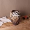 Goodsright Decor Rustic Ceramic Flower Vase Farmhouse Pottery Clay Tall Terracotta Floor Vases for Decorative Centerpiece Home Decor Aesthetic Living Room Bedroom Table Housewarming Gift (M)