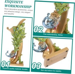 Goodsright Decor 1 Pc Vase Ornaments Christmas Ornament Dinning Table Vase Peacock Figurine Peacock Sculpture Creative Flower Vases Peacock Flower Vase Contemporary Flower Stand Resin Simple Lovers