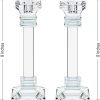 Goodsright Decor Crystal Candle Holders Set of 2-8" Tall Crystal Candlestick Holders - Ultra Elegant & Modern Centerpiece Home D??cor