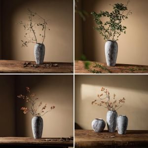 71t9FCO1luL._AC_SL1500 Goodsright Decor Rustic Extra Large Ceramic Floor Vase, Distressed Terracotta Pottery Tall Decorative Vases, Concrete Vases Clay Stone Antique Big Vase for Home Decor (7 in X 13.4 in)