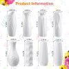 Goodsright Decor 24 Pcs Plastic Flower Vase White Bud Vase Ceramic Look Plastic Vases for Centerpieces Unbreakable Floral Vases Bulk for Home Office Table Living Room Decor