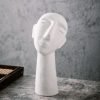 Goodsright Decor Abstract Statue for Home Decor, Ceramic Head Sculpture,Decorative Office White Figurine, Home Decorations for Living Room Shelf Decor Accents, 14 Inch