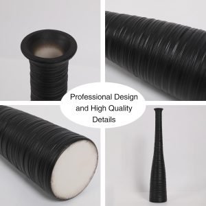 Goodsright Decor Tall Black Ceramic Vase,Flower Vase 20" Pampas Grass Vase,Floor Vase,Modern Home Decorations,Handmade Brushed Skinny Vase for Decor Living Room Table Fire Mantel Entryway