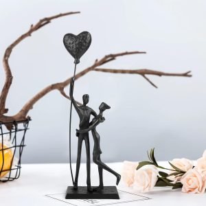 71w3j7dSl4L._AC_SL1500 Goodsright Decor Wedding Gifts, Anniversary for Couple Her Him - Loving Couple Iron Sculpture, 12Inch Art Metal Couple Statues for Home Decor, Romantic Couple Figurines in Love, Couple Gifts