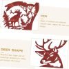 Goodsright Decor 9 Pcs Deer Decoration Metal Elk Wall Art Decor Metal Christmas Wall Art Iron Deer Wall Decor Deer Silhouette Wall Decor Front Door Material (wrought Iron Hanging on The Door