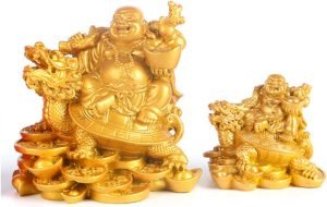 Goodsright Decor Opening Feng Shui Decoration Laughing God Buddha Statue Handicraft Resin Feng Shui Sculpture Lucky Buddha Home Decoration,C