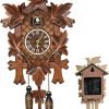 Goodsright Decor Cuckoo Clock with Working Bird Pendulum Wall Clock Wooden Cuckoo Clocks for Wall Coo Coo Clock with Night Mode for Living Room Bedroom Housewarming Gifts, Cuckoo Clock