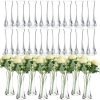 Goodsright Decor 24 Pcs Acrylic Glass Bud Vases Bulk Small Clear Vases for Flowers Height Shatterproof Plastic Crystal Bud Vase for Centerpieces Wedding Home Table Decorations Formal Dinners