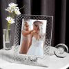Goodsright Decor 5x7Inch Wedding Frame of Keepsake Photo Frames, Picture Frames with Embossed Design, Tabletop Display Decor Frame(Fit 5x7 Max Photos), Clear with Gift Box