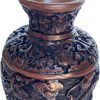 Goodsright Decor Chinese Dragon Vase - Handmade Decorative Oriental Sculptural Vase for Flowers - Feng Shui Asian Art - Resin, 9.5 Inches (Brown)
