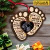Goodsright Decor Custom Dear Mommy This Christmas I'll Be Snuggled Up in Your Tummy Wooden Christmas Ornament Keepsake, Wooden Ornament, Pack 3