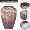 Goodsright Decor Rustic Ceramic Flower Vase Farmhouse Pottery Clay Tall Terracotta Floor Vases for Decorative Centerpiece Home Decor Aesthetic Living Room Bedroom Table Housewarming Gift (M)