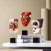 Goodsright Decor 4 PCS - Handcrafted Statues Resin Abstract Sculpture for Home Decor Modern,African Art Tribal Figurines Decorations Items Accents Influencer Picks for Bookshelf,TV Stand,Living Room,Nightstand