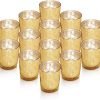Goodsright Decor Gold Votive Candle Holders Set of 48 - Wedding Centerpieces for Table Decor, Gold Mercury Glass Tealight Candle Holders Bulk for Birthday Party, Home Decor, Valentines Day Decor