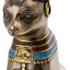 Goodsright Decor Top Collection Goddess Bastet Statue - Ancient Egyptian Goddess of Protection Sculpture in Premium Cold Cast Bronze - 8-Inch Collectible Fertility Cat Figurine