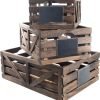 Goodsright Decor Premium wood crates for display, wooden boxes for crafts, storage basket centerpieces for Home, Rustic bathroom d??cor