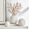 Goodsright Decor Ceramic Vase Set of 3 for Modern Home Decor, Boho Vase White Round Vase Minimalist Decorative Vase for Table Centerpiece Wedding Dining Living Room Office Entryway Coffee Table Decor