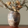Goodsright Decor Rustic Vase for Home Decor, Farmhouse Terracotta Vases, Stone Vases, Large Vases for Living Room Decor, Rustic Flower Vase Decoration for Living Room