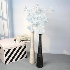 Goodsright Decor Tall Black Ceramic Vase,Flower Vase 20" Pampas Grass Vase,Floor Vase,Modern Home Decorations,Handmade Brushed Skinny Vase for Decor Living Room Table Fire Mantel Entryway