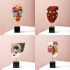 Goodsright Decor 4 PCS - Handcrafted Statues Resin Abstract Sculpture for Home Decor Modern,African Art Tribal Figurines Decorations Items Accents Influencer Picks for Bookshelf,TV Stand,Living Room,Nightstand