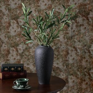 81HDKyNvbiL._AC_SL1500 Goodsright Decor Large Ceramic Vase, 13 inch Black Farmhouse Vase,Pottery Decor,Decorative Vases for Home Decor,Rustic Vase,Terracotta vase,Distressed vase