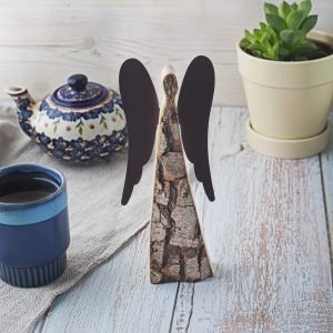 81I96NpYDnL._AC_SL1500 Goodsright Decor Wooden Guardian Angel Figurines for Love, Peace, Inspiration - Remembrance Angel Collectible Statue - Christmas Wood Angel Decor - Rustic Angel Gift in Memory of Loved Ones - Medium