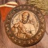 81JUzvhY0eL._AC_SL1000 Goodsright Decor St. Francis Wood Carving Ornament Religious Idol Natural Wood Carving Wall Decor Pendant Desk Wooden Ornament Home Decor (200 * 200 * 18mm)