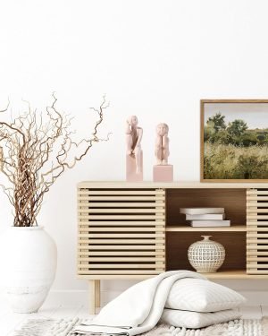 Goodsright Decor Ceramic Inspirational Statues, Handcrafted Premium Personalized Mother and Child Sculpture, Pink Ceramic Ornament, Modern Abstract Retro Small Decoration for The Living Room, Gift, Set of 2