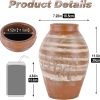 81Kd9Tov9zL._AC_SL1500 Goodsright Decor Ceramic Rustic Farmhouse Vase,11 inch Terracotta Vase,Neutral Tall Clay Vases Decorative Vase for Living Room,Table,Shelf Decor (Round)
