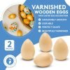 81M7Sao3rOL._AC_SL1500 Goodsright Decor Varnished Wooden Easter Egg Ornaments 2 inch, Pack of 100 Wooden Eggs for Crafts, Easter Egg Hunt Supplies, Craft Eggs