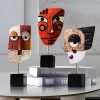 Goodsright Decor 4 PCS - Handcrafted Statues Resin Abstract Sculpture for Home Decor Modern,African Art Tribal Figurines Decorations Items Accents Influencer Picks for Bookshelf,TV Stand,Living Room,Nightstand